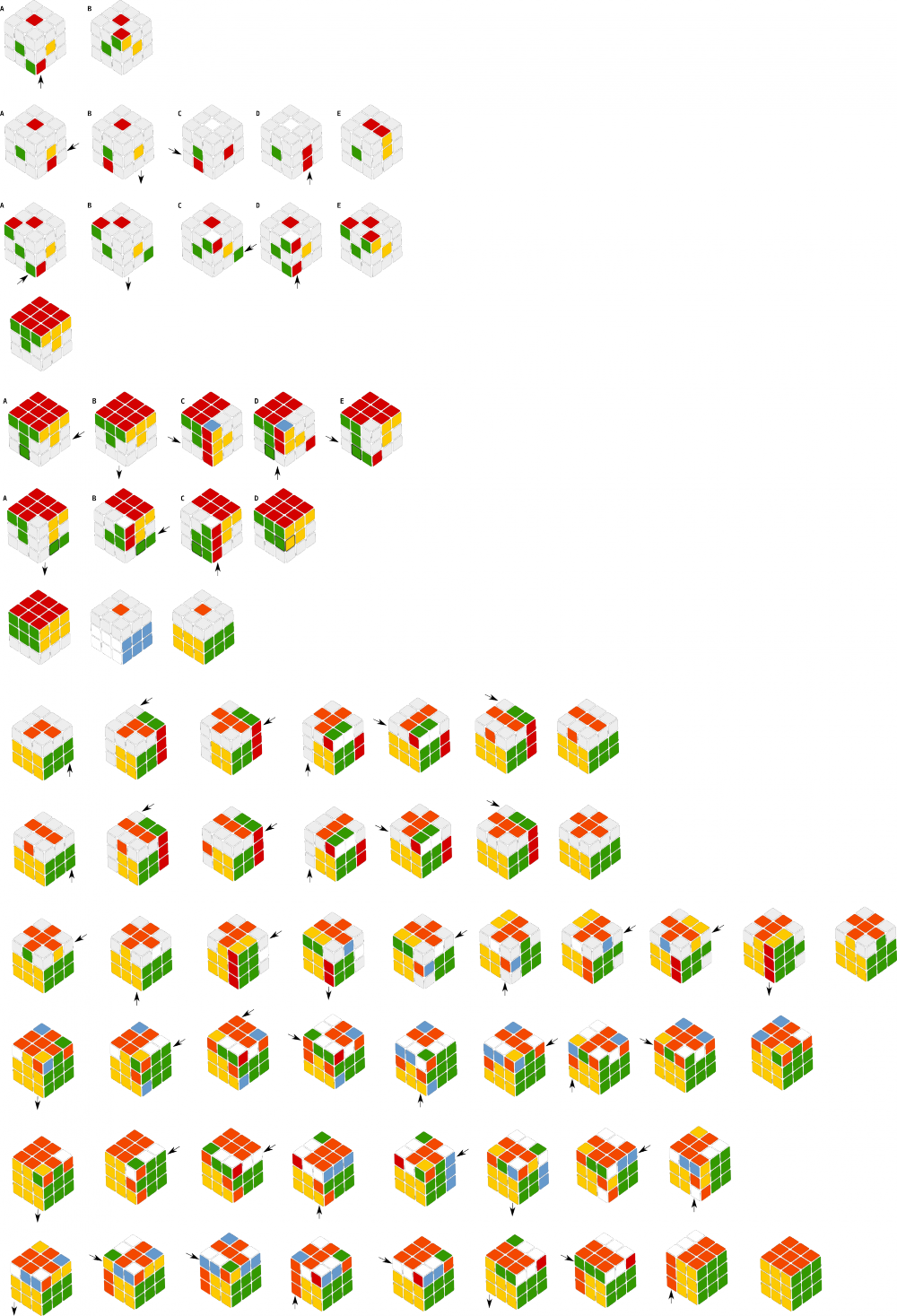 схема собрать кубик рубика 4х4