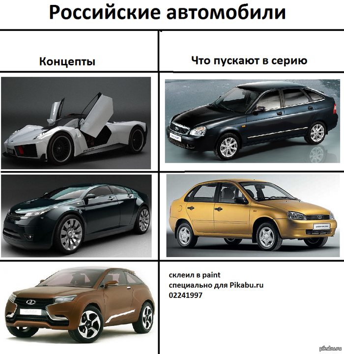 российские автомобили 
