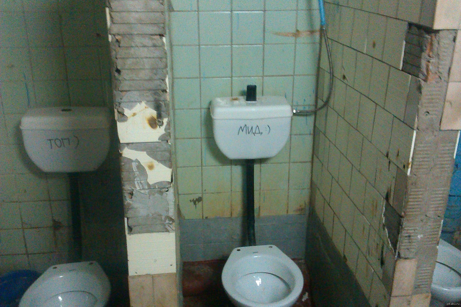 Страстный тройничёк в университетском туалете