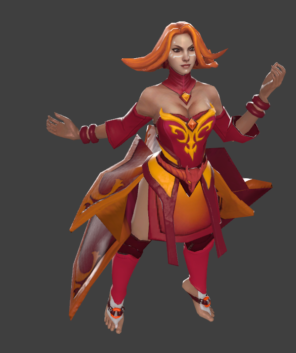 Дота 2 макет. Dota 2 герои Lina. Lina Dota 2 модель.