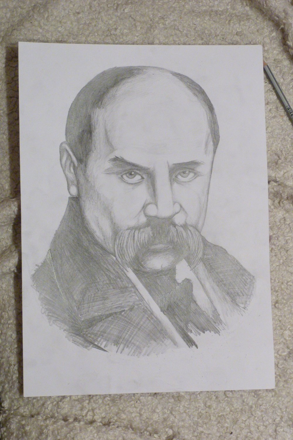 Тарас Шевченко портрет карандашом