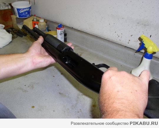 Как почистить дробовик в домашних условиях =) фото в комментариях.