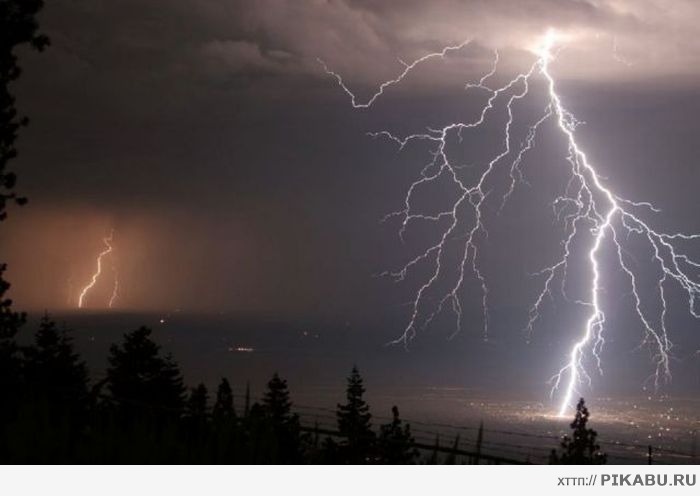 Молния.Нехилый кипятильник.