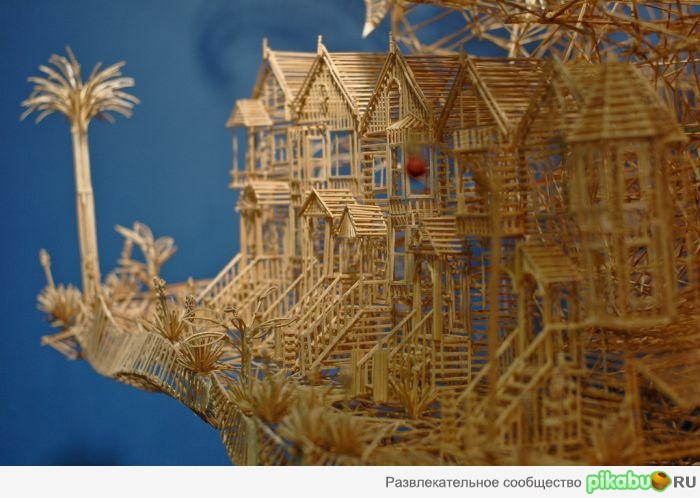 Удивительная скульптура из 100 000 зубочисток