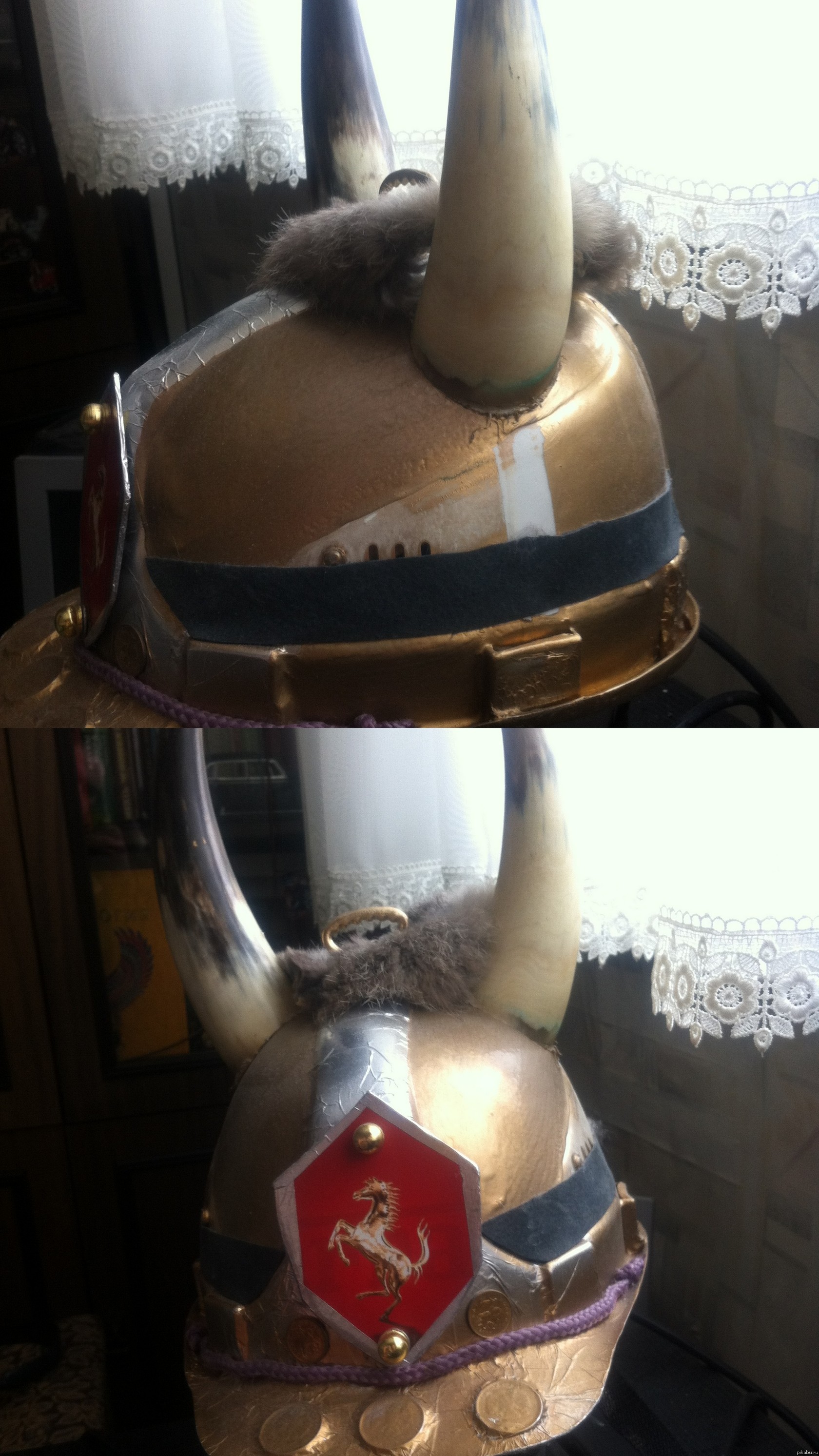 Ребенок попросил сделать ему шлем Викинга!