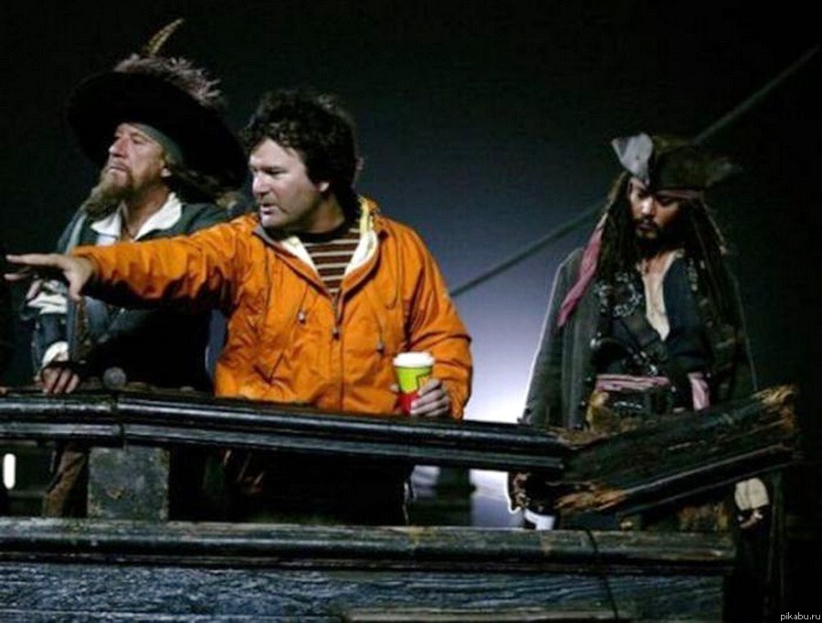 Кадр со съемок пираты карибского моря