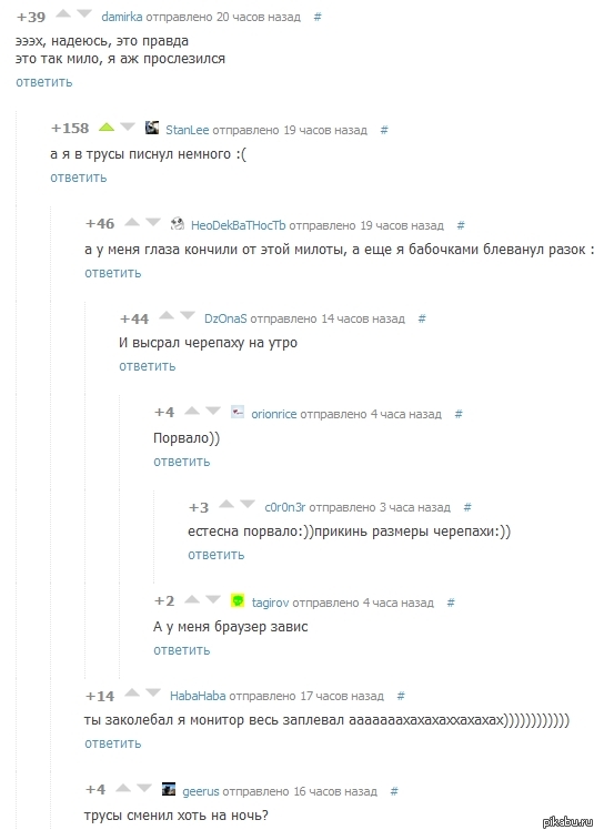Каменты на пикабу убивают х)