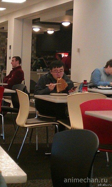 Есть пиццу руками - ДЛЯ СЛАБАКОВ!!!