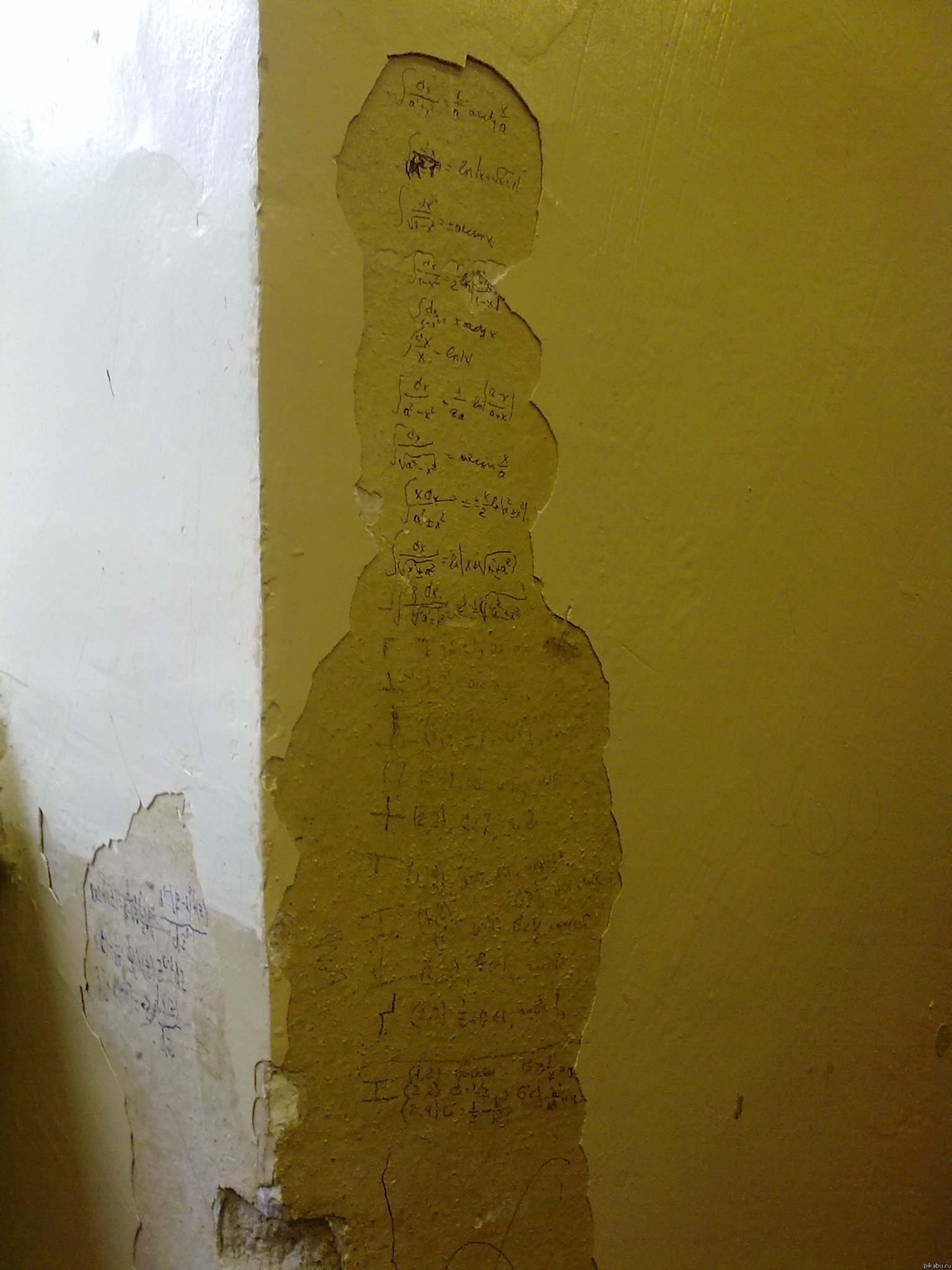 Студенческая смекалка в сессию-сделали шпаргалку на стене