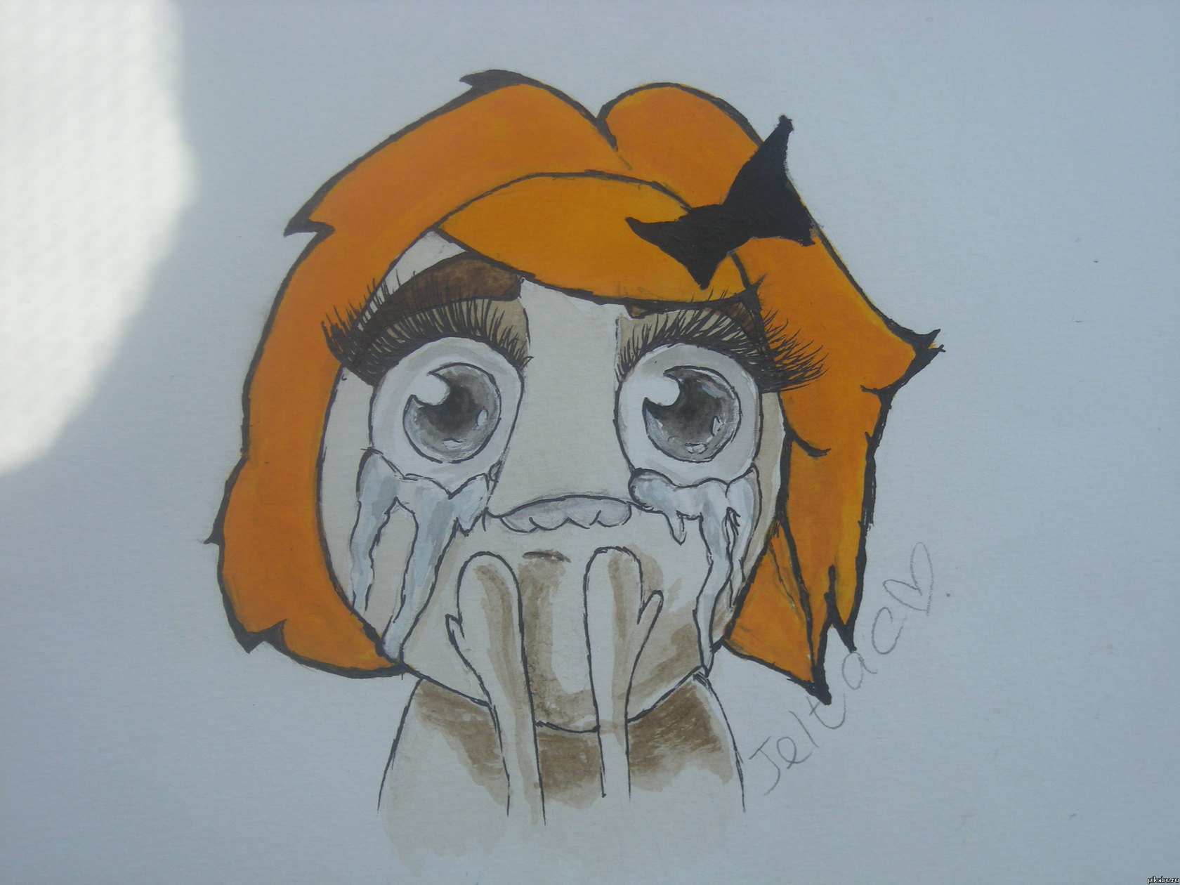 Мой рисунок! Не судите строго. :D (Акварель и шариковая ручка)