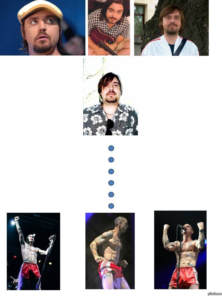 Эволюция тела лидера группы "Ляпис Трубецкой" Сергея Михалка