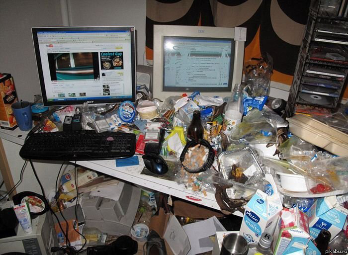 Уберись на столе, сынок