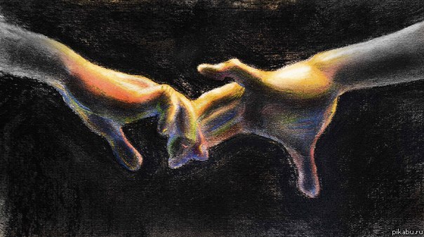 решила порисовать пастелью. решила нарисовать руки.