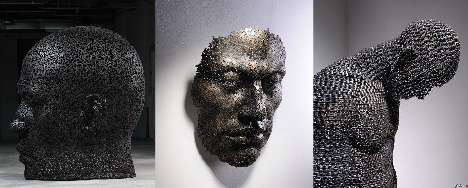 Скульптуры из велосипедных цепей