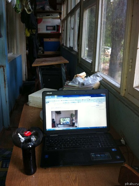 Моё рабочие место на балконе