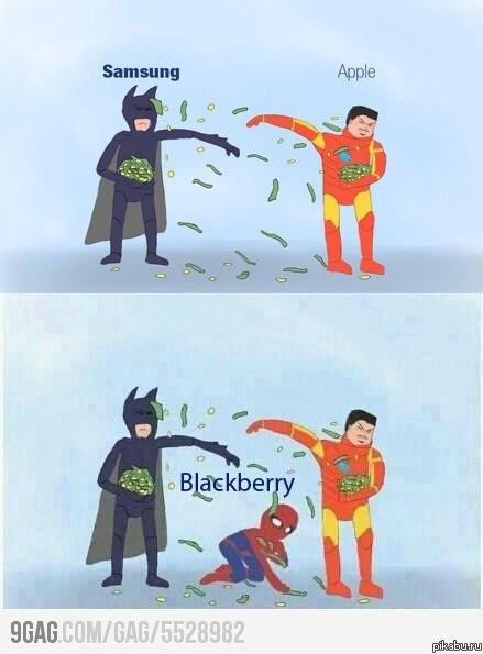Samsung, Apple, Blackberry