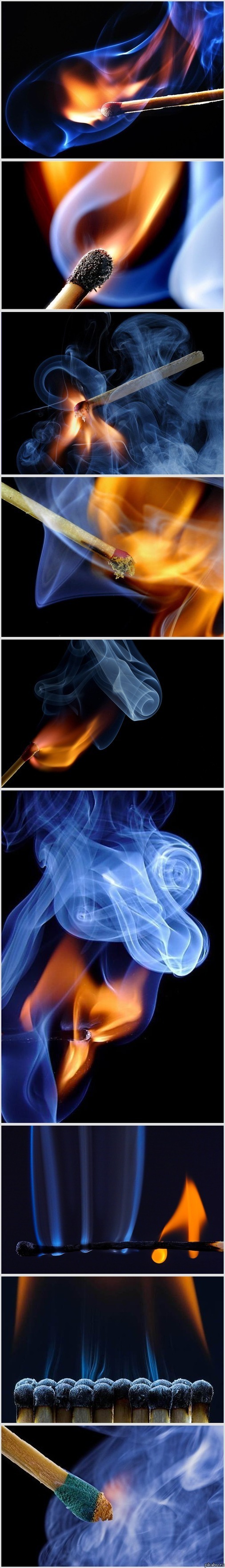 Красота огня обычной спички