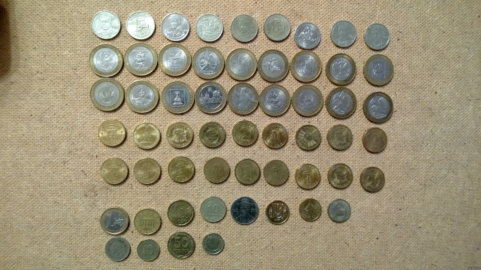 Моя скромная коллекция монеток.)