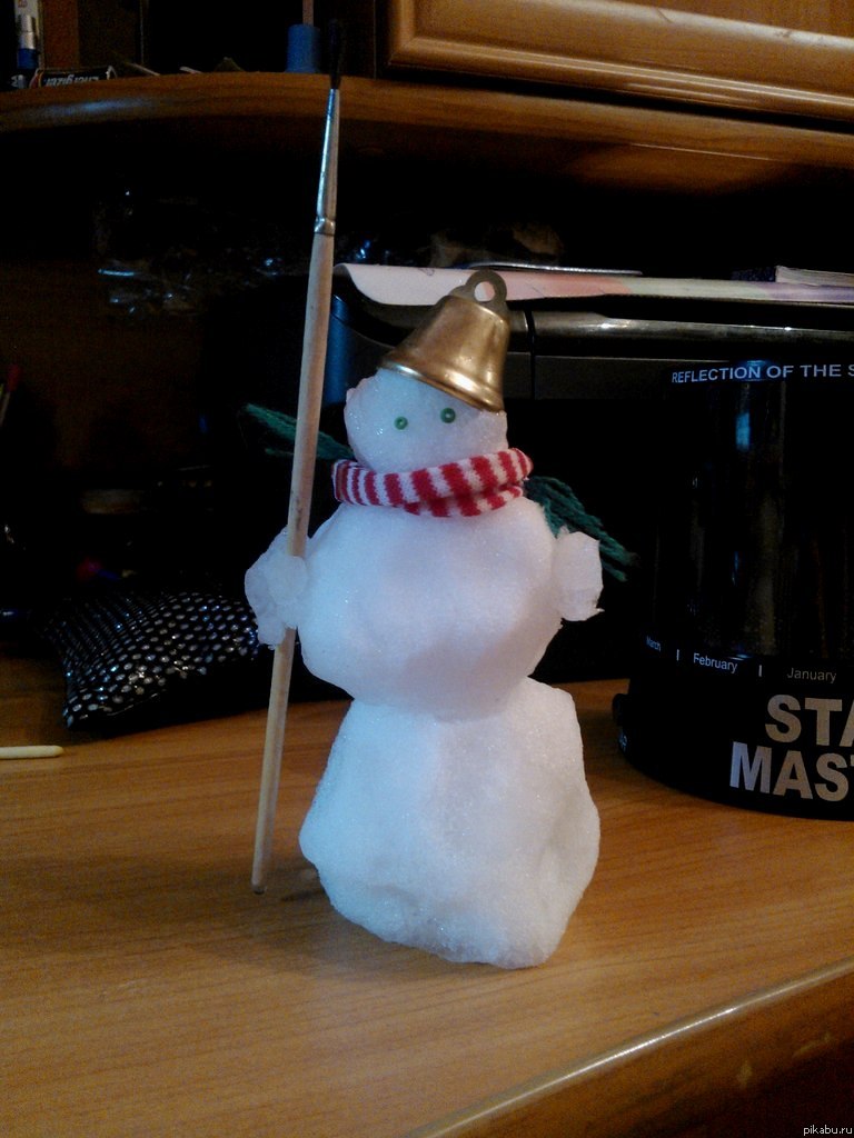 Мой первый снеговик в этом году =)