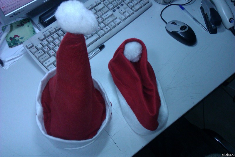 Мужской и женский варианты праздничных колпаков :D