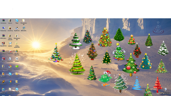 а вы украсили рабочий стол к новому году?