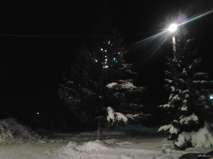 Извините,что так поздно,но всё же вот ёлочка моего села)))