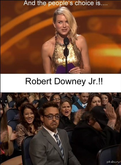 \&quot;Not bad\&quot; face by Robert Downey Jr. 