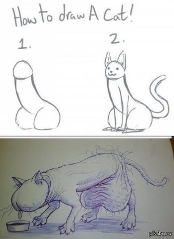 How to draw a cat - NSFW, Pictures and photos