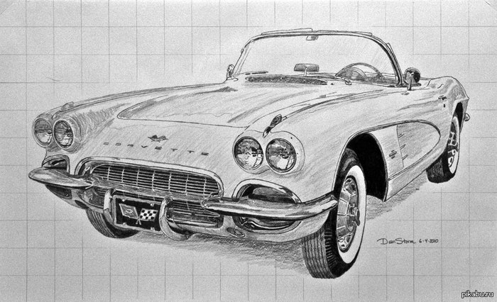 А как ты рисуешь ретро автомобили?