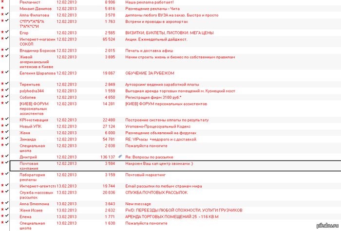 Мне тут спам пришел