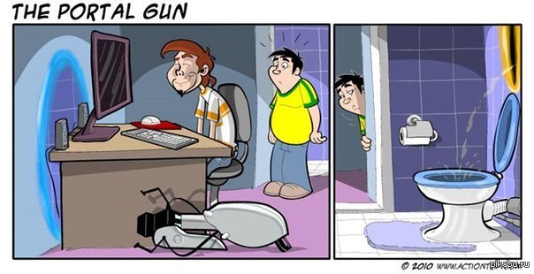 отличное применение портальной пушки