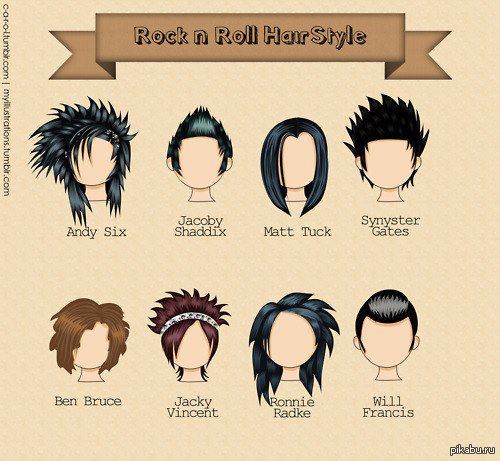 rock and roll hairstyles - My, Rock, Прическа, Music, Coolness