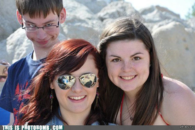 Nutsack Photobomb