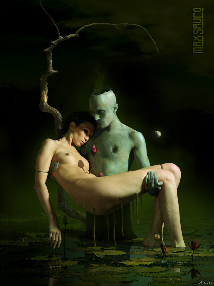 Zombie love or new merman) - NSFW, The photo, Zombie, Love