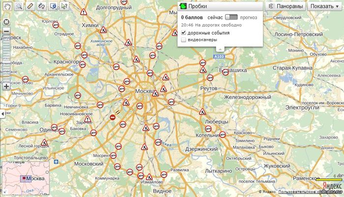 Яндекс показывает 0 баллов. Можно ехать домой, я полагаю, только не уверен есть ли дороги