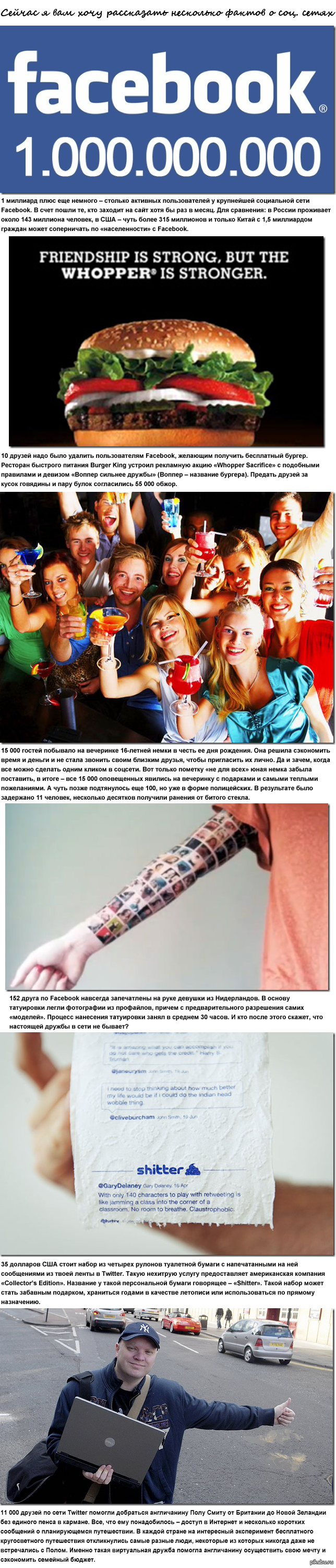 Несколько фактов о социальных сетях... (Some facts about social networks...)