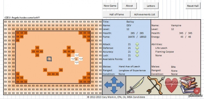 Бухгалтер создал ролевую игру в Excel Необычная игра предлагает «эмоциональную историю» с четырьмя различными концовками, восемь боссов, 31 заклинание и более 1 000 возможных комбинаций предметов.