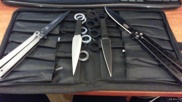 my little arsenal - NSFW, My, Steel arms, Butterfly Knife