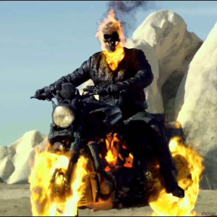 Who here laughed at the bear?! - My, Ghost rider, Fire