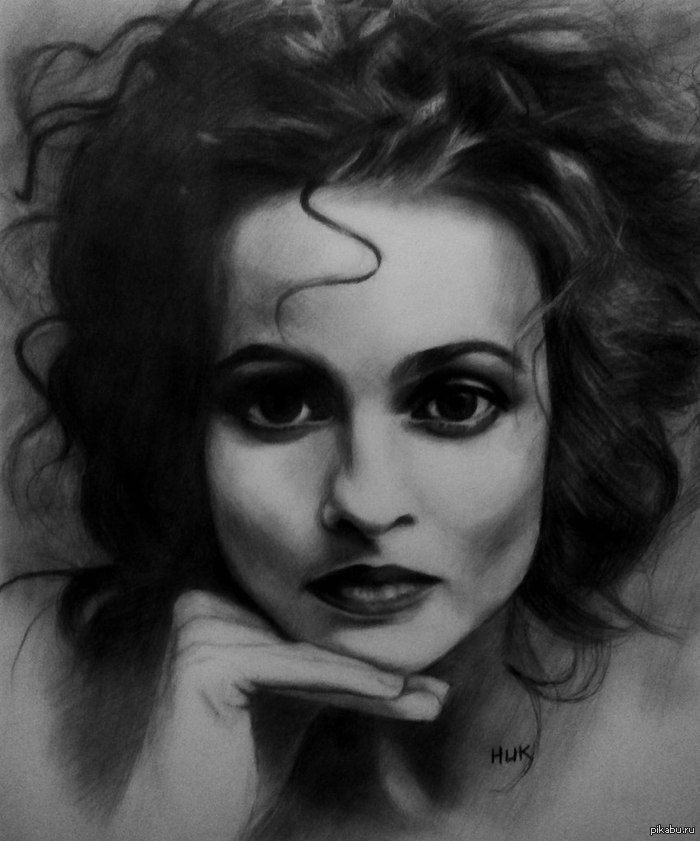 Портрет Хелены Бонэм Картер. | Пикабу