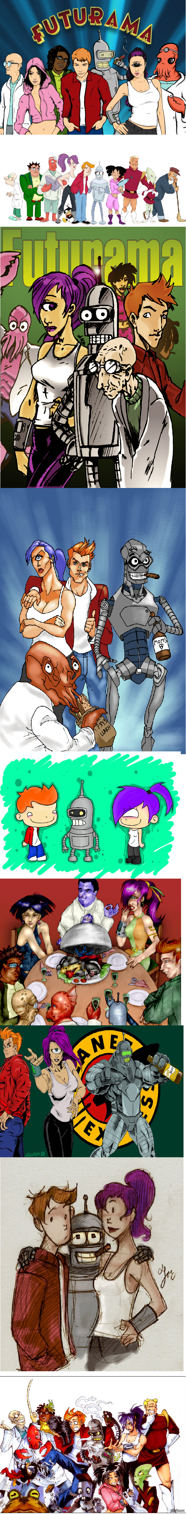 Арты по Футураме. Часть 1. Ну очень понравились работы по любимому мульту :)