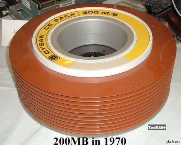 200 Мегабайт в 1970 году
