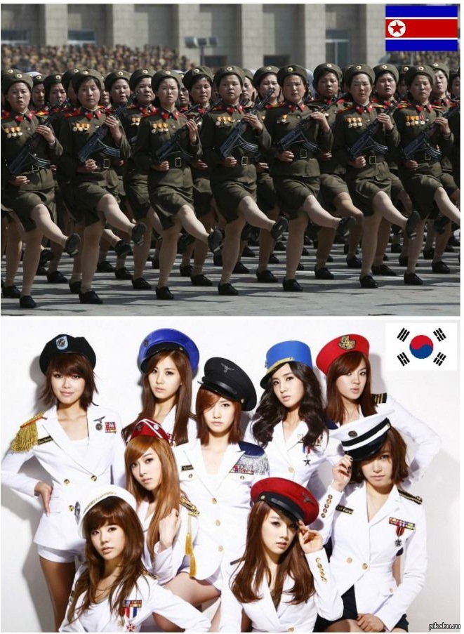 Difference between North and South Korea - North Korea, South Korea, Girls