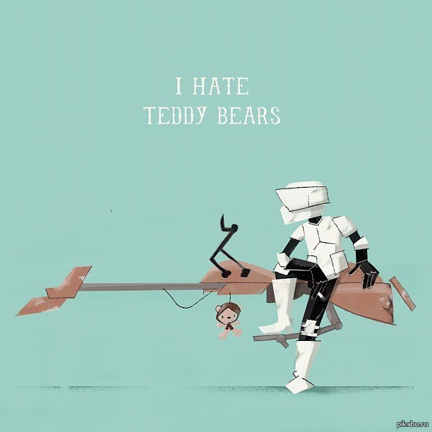 I hate teddy bears - Star Wars, Star Wars, imperial soldier, Ewoks, Anger, Images, Interesting