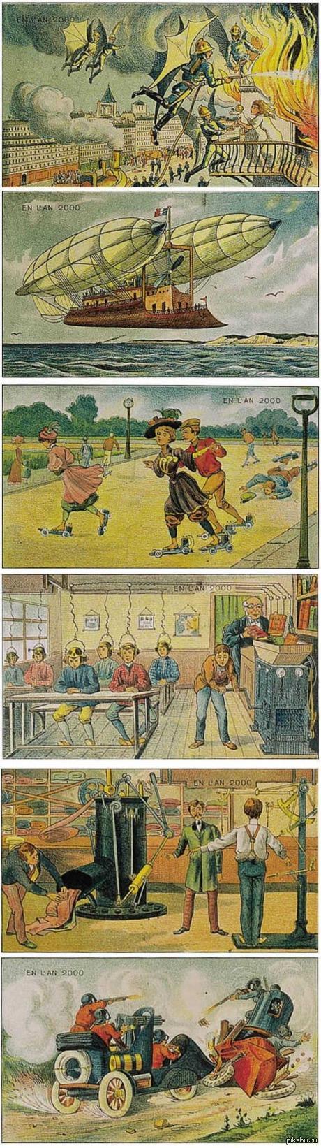 Как люди представляли 2000 год в 1910 году | Пикабу