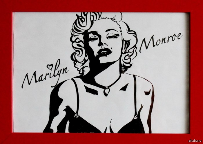 my monroe - My, Marilyn Monroe, Pen drawing