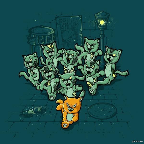 Игра зомби коты