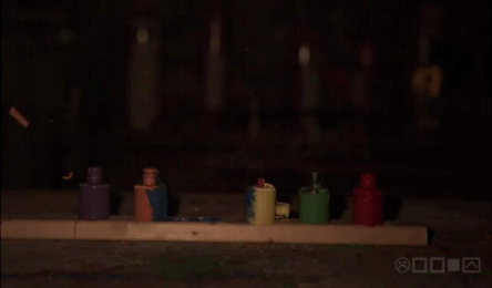 Paint and firecrackers. - GIF, Paints, Slow motion