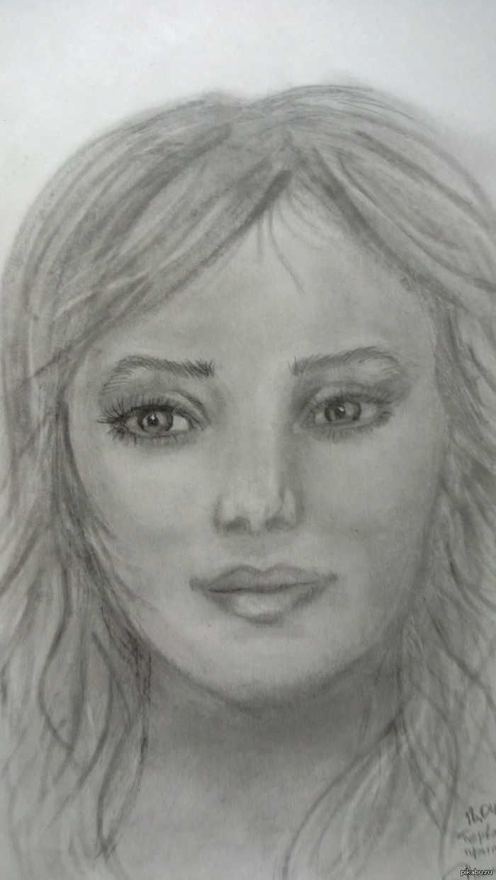 Первый опыт рисования портрета с видео урока)