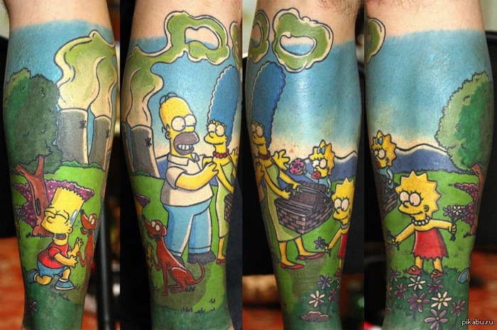 Tattoo) - Legs, Tattoo, The Simpsons